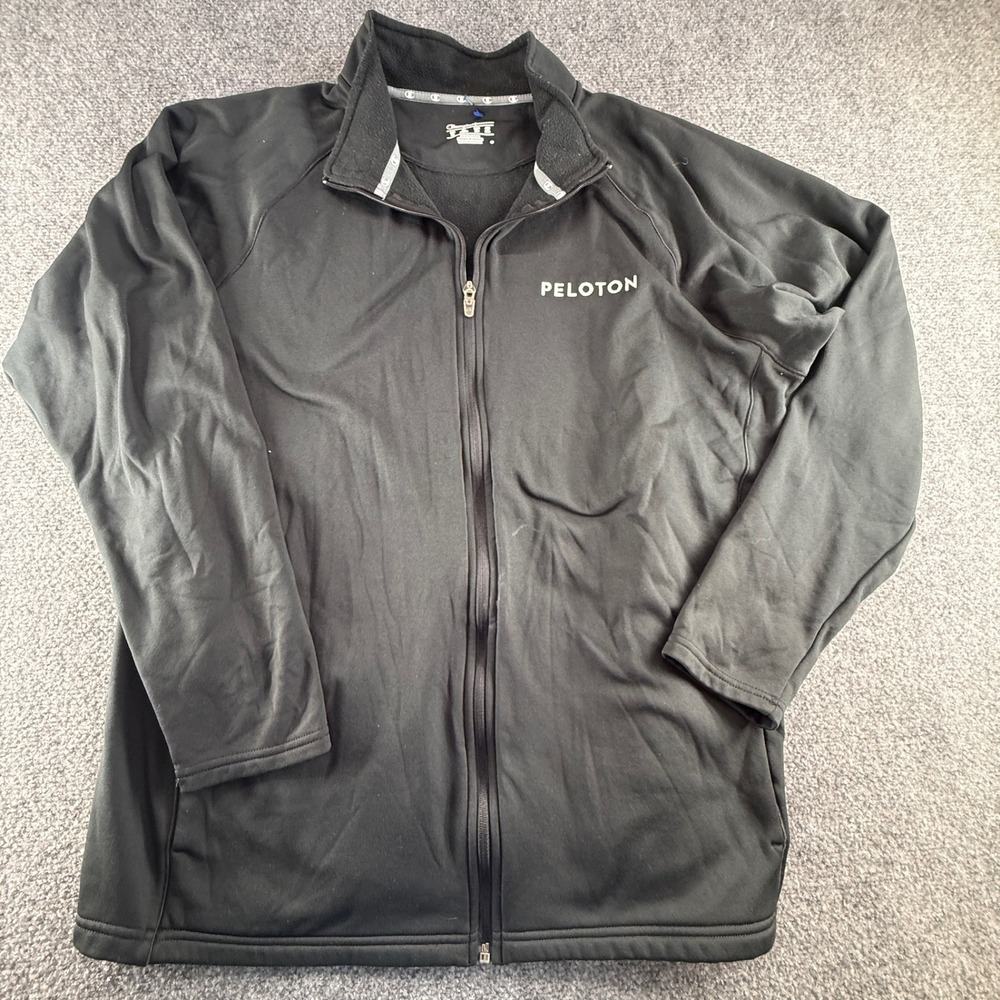 Champion Performance Peloton Full Zip Jacket Mens XL Black Fleece Mock Neck
